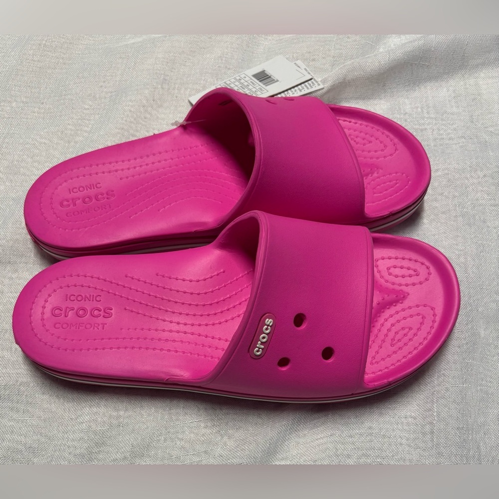 CROCS Hot Pink Slide Sandals